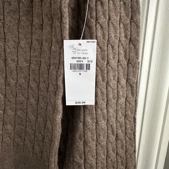 NWT Old Navy Tunic crewneck sweater in brown/taupe Women's small (005) - Picture 3 of 6